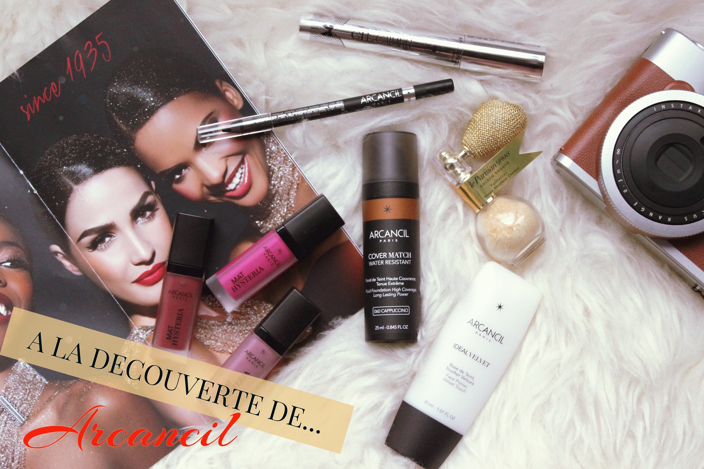 Produits de maquillage Arcancil, mascara, poudres et rouges à lèvres