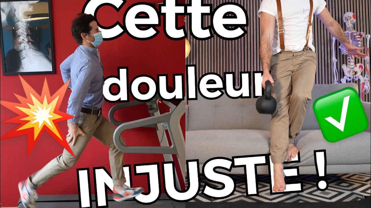 Coureur touchant la face externe de son genou, zone du syndrome essuie-glace